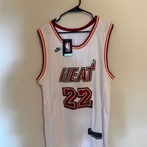 Nike White and Red Heat Jersey